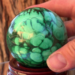 6.5cm 690g Polished Malachite Sphere from Congo