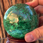 7.5cm 1.17kg Polished Malachite Sphere from Congo