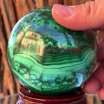 8cm 1.56kg Polished Malachite Sphere from Congo