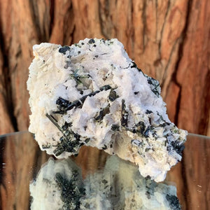 9cm 250g Black Tourmaline Crystals on Albite Feldspar Chubala Mine PK