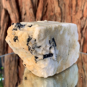 14cm 1.51kg Feldspar w/ Black Tourmaline, Garnet, Quartz from Gon Mine, Nid, Shigar District, Gilgit-Baltistan, Pakistan