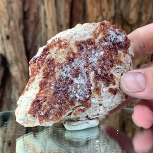 10cm 260g Red Spessartine Garnet, Tongbei, Fujian, China