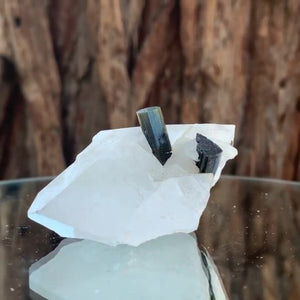 7cm 95g Green Tourmaline and Himalayan Quartz, Tulga Mine, Gilgit-Baltistan, Pakistan