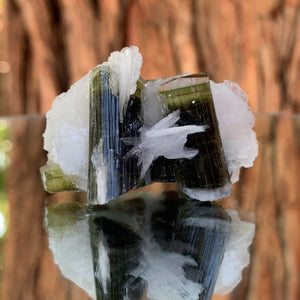 4.5cm 28g Tricolor Green Tourmaline w/ Clevelandite, Albite, Quartz from Tulga Mine, Astak Nala Roundu, Skardu, Pakistan