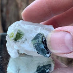 4.5cm 50g Green Tourmaline and Himalayan Quartz, Tulga Mine, Gilgit-Baltistan, Pakistan