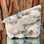 12.5cm 575g Green Sphene Crystals on Complex Mineral Matrix from Shelisa mine, Arundo, Shigar District, Gilgit-Baltistan, Pakistan