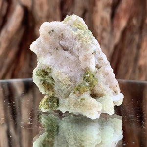 4.5cm 34g Green Sphene on Calcite from Shelisa Mine, Arundo, Shigar District, Gilgit-Baltistan, Pakistan