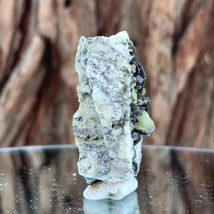 4.5cm 35g Green Sphene on Calcite from Shelisa Mine, Arundo, Shigar District, Gilgit-Baltistan, Pakistan