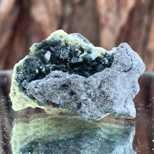 4cm 24g Green Sphene on Calcite from Shelisa Mine, Arundo, Shigar District, Gilgit-Baltistan, Pakistan