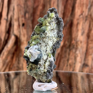 7cm 33g Green Sphene on Calcite from Shelisa Mine, Arundo, Shigar District, Gilgit-Baltistan, Pakistan