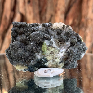 6cm 36g Green Sphene on Calcite from Shelisa Mine, Arundo, Shigar District, Gilgit-Baltistan, Pakistan