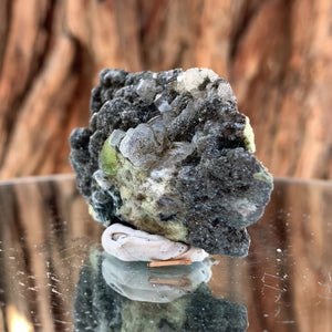 6cm 36g Green Sphene on Calcite from Shelisa Mine, Arundo, Shigar District, Gilgit-Baltistan, Pakistan