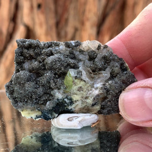 6cm 36g Green Sphene on Calcite from Shelisa Mine, Arundo, Shigar District, Gilgit-Baltistan, Pakistan