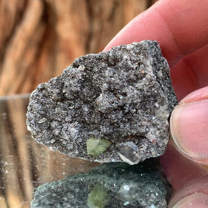 4cm 33g Green Sphene on Calcite from Shelisa Mine, Arundo, Shigar District, Gilgit-Baltistan, Pakistan