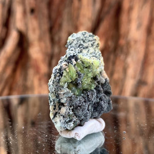 5cm 29g Green Sphene on Calcite from Shelisa Mine, Arundo, Shigar District, Gilgit-Baltistan, Pakistan