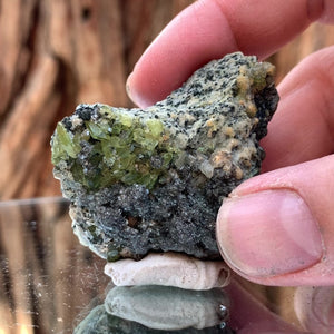 5cm 29g Green Sphene on Calcite from Shelisa Mine, Arundo, Shigar District, Gilgit-Baltistan, Pakistan