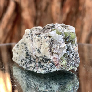 5cm 48g Green Sphene on Calcite from Shelisa Mine, Arundo, Shigar District, Gilgit-Baltistan, Pakistan
