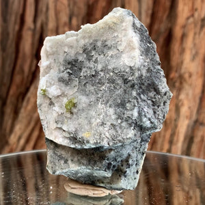 9cm 230g Green Sphene on Calcite from Shelisa Mine, Arundo, Shigar District, Gilgit-Baltistan, Pakistan