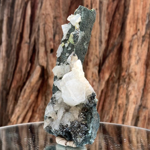 11.5cm 165g Green Sphene on Calcite from Shelisa Mine, Arundo, Shigar District, Gilgit-Baltistan, Pakistan