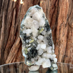 14.5cm 425g Green Sphene on Calcite from Shelisa Mine, Arundo, Shigar District, Gilgit-Baltistan, Pakistan
