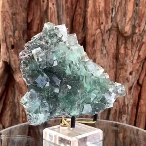 14cm 615g Clear Green Fluorite, Xianghuapu Mine, Hunan China