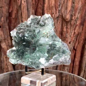 14cm 615g Clear Green Fluorite, Xianghuapu Mine, Hunan China