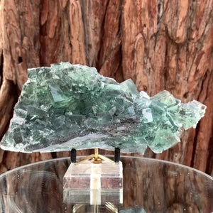 14cm 870g Clear Green Fluorite, Xianghuapu Mine, Hunan China