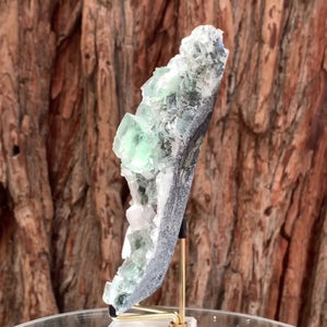 16cm 620g Clear Green Fluorite, Xianghuapu Mine, Hunan China