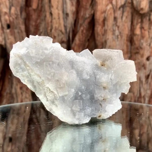 11cm 340g White Clear Fluorite and Calcite, Manaoshan Mine, Hunan China