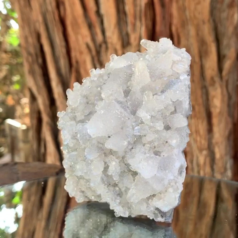 9cm 465g Fluorite with Calcite from Manaoshan Mine, Hunan, China