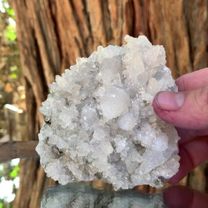 9cm 465g Fluorite with Calcite from Manaoshan Mine, Hunan, China