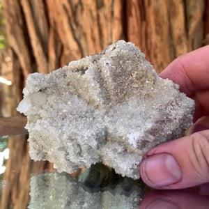 9cm 255g Fluorite with Calcite from Manaoshan Mine, Hunan, China