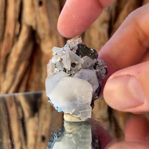 4cm 32g Wolframite & Calcite from Yaogangxian Mine, Hunan, China