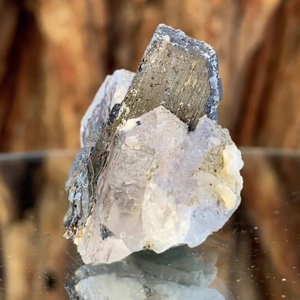 3.8cm 31g Wolframite & Quartz from Yaogangxian Mine, Hunan, China