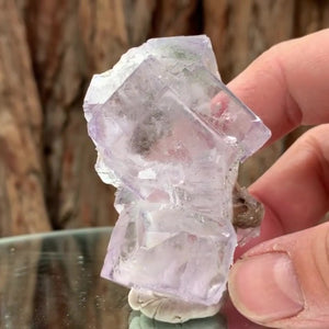 6cm 80g Clear Purple Fluorite, Yaogangxian Mine, Hunan China