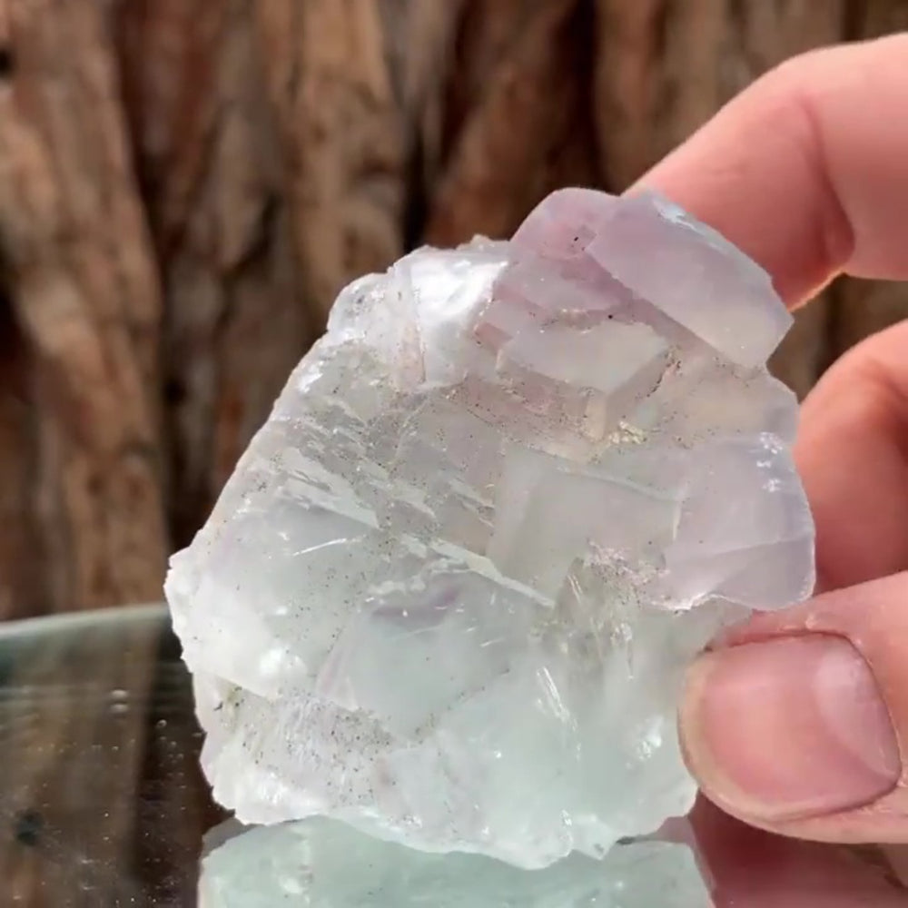 7cm 165g Clear Purple Fluorite, Yaogangxian Mine, Hunan China