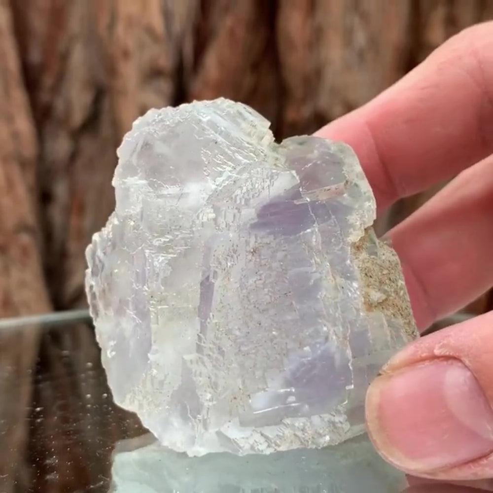 5cm 170g Clear Purple Fluorite, Yaogangxian Mine, Hunan China