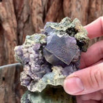 10cm 475g Purple Fluorite, Yaogangxian Mine, Hunan China
