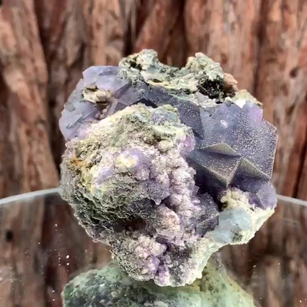 10cm 475g Purple Fluorite, Yaogangxian Mine, Hunan China
