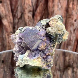 10cm 475g Purple Fluorite, Yaogangxian Mine, Hunan China