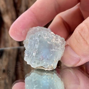 3.2cm 24g Blue Fluorite from Xianghuapu Mine, Hunan, CN