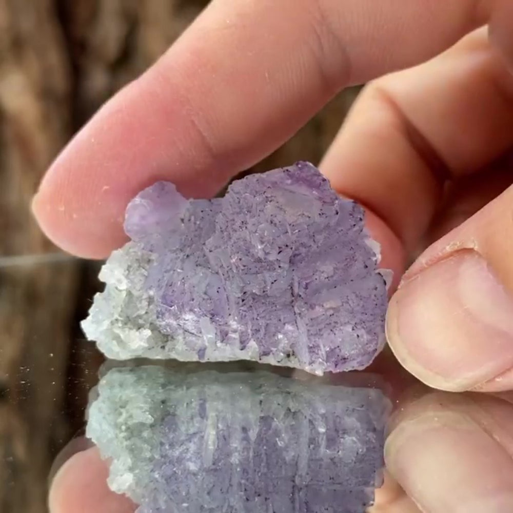 3.8cm 26g Purple Fluorite from Xianghuapu Mine, Hunan, CN