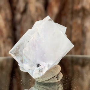 3.5cm 34g Blue Fluorite from Xianghuapu Mine, Hunan, CN