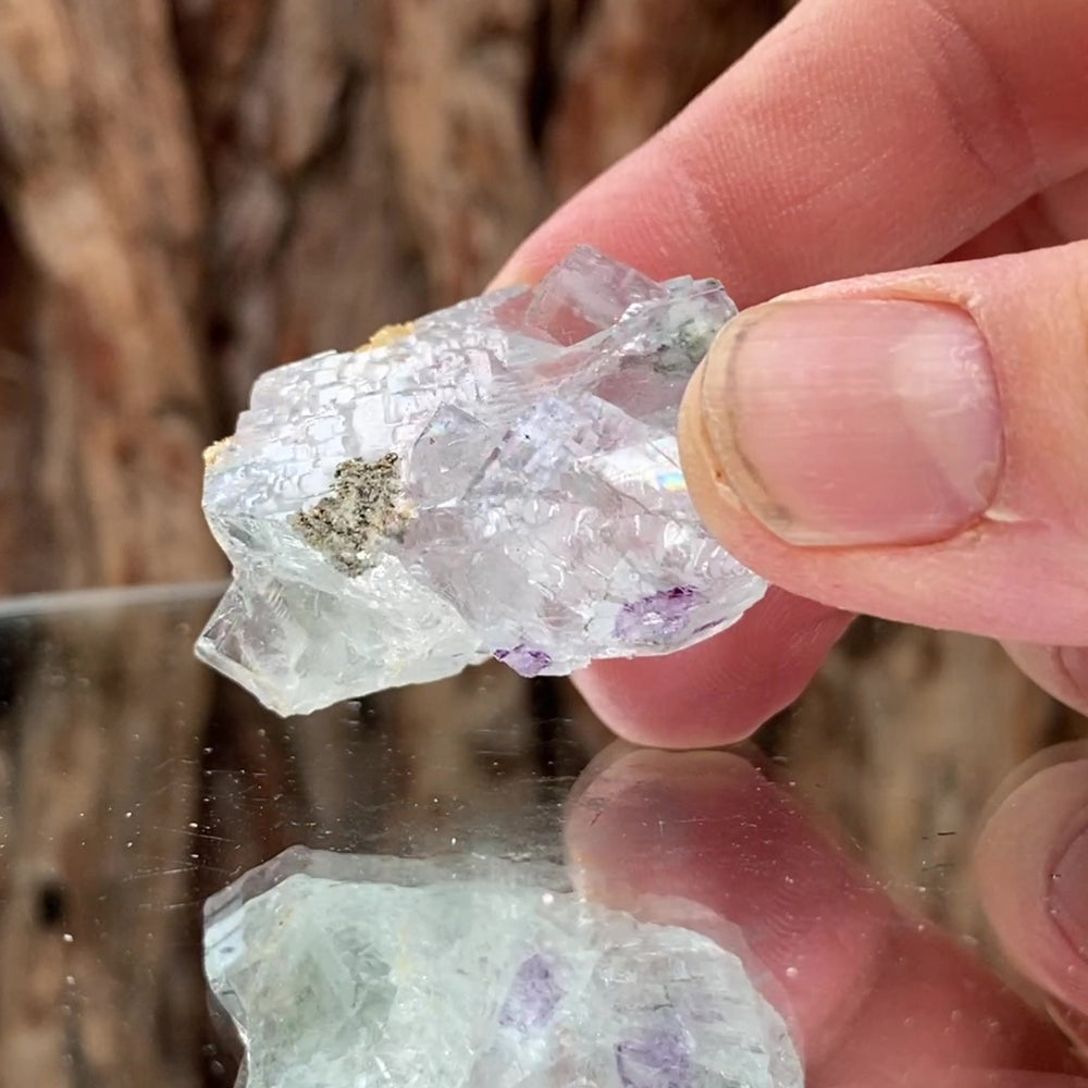 4cm 42g Clear Fluorite from Xianghuapu Mine, Hunan, CN