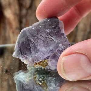 5cm 68g Purple Fluorite from Xianghuapu Mine, Hunan, CN