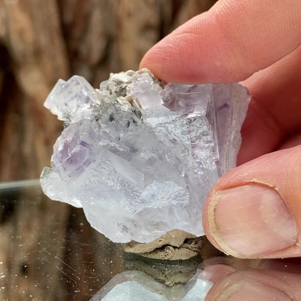 5cm 46g Purple Fluorite from Xianghuapu Mine, Hunan, CN