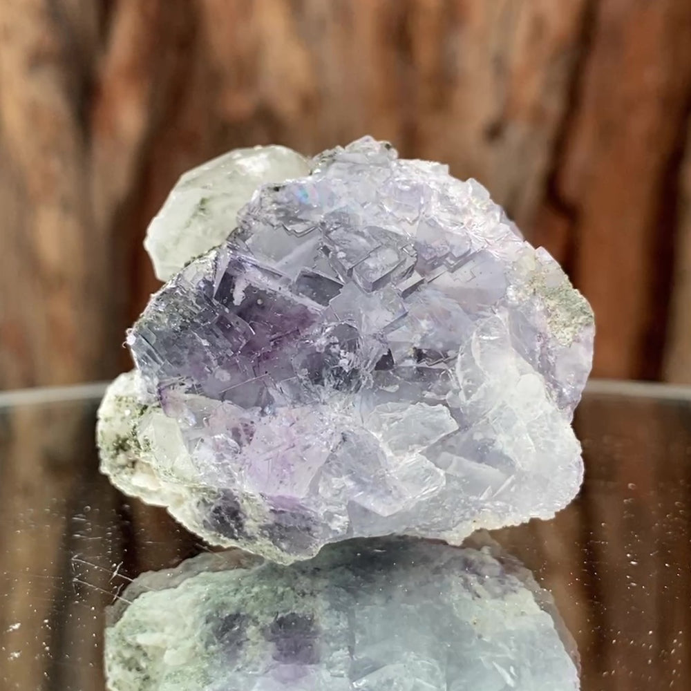 4.5cm 82g Purple Fluorite from Xianghuapu Mine, Hunan, CN