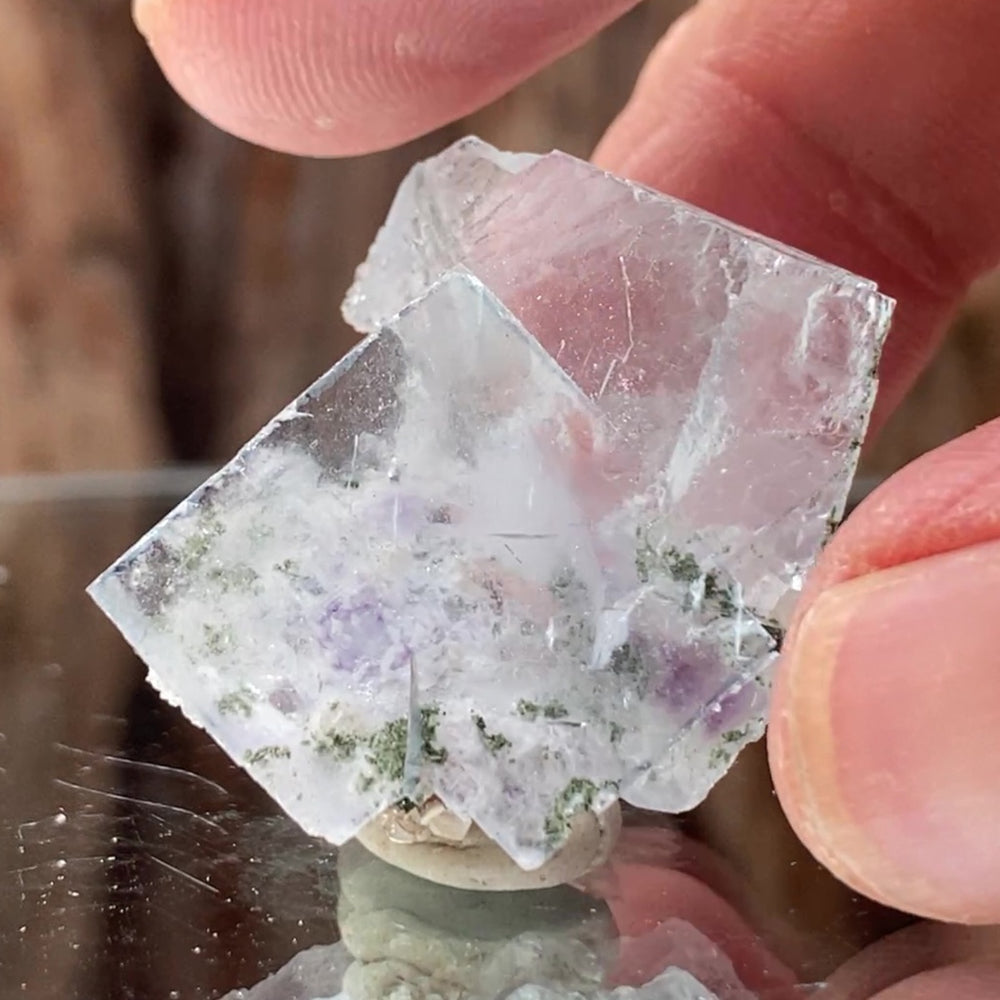 3cm 18g Clear Fluorite from Yaogangixan Mine, Hunan, China