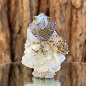 5.5cm 56g Clear Fluorite and Quartz from Xianghuapu Mine, Hunan, CN