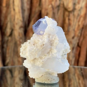 5.5cm 56g Clear Fluorite and Quartz from Xianghuapu Mine, Hunan, CN